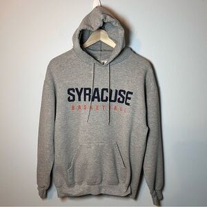Vintage Syracuse University Basketball Hoodie Men’s M Gray Sweatshirt NCAA Lee